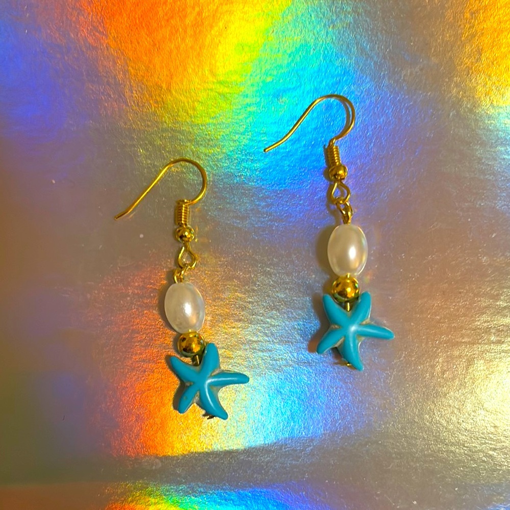 Blue Starfish Earrings 💙